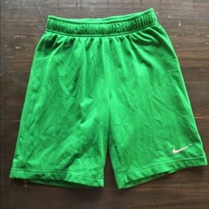 Green Nike mesh basketball shorts
